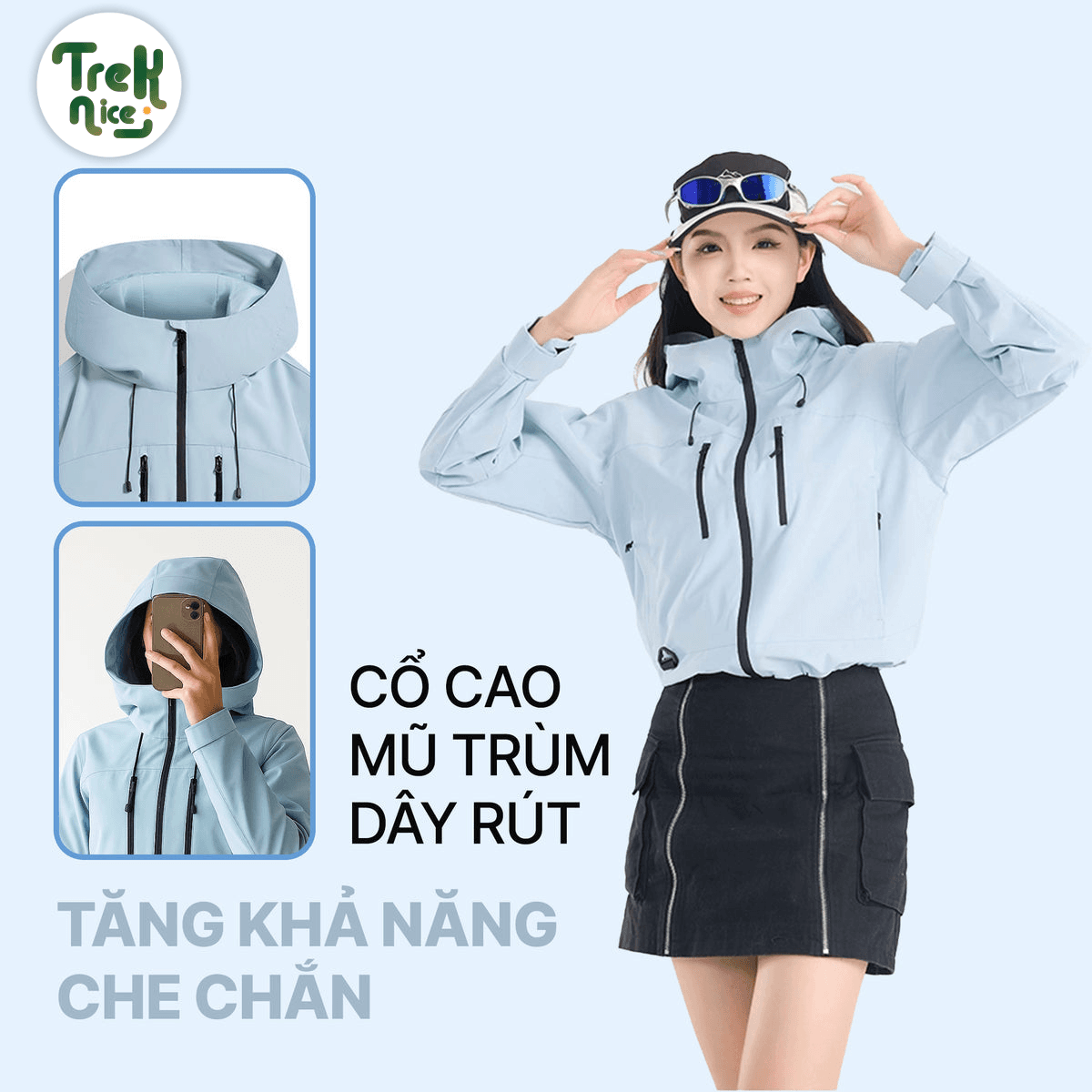 ÁO KHOÁC CROPTOP NỮ CROPARA – CẢN GIÓ, CHỐNG NƯỚC, NỮ TÍNH VÀ NĂNG ĐỘNG