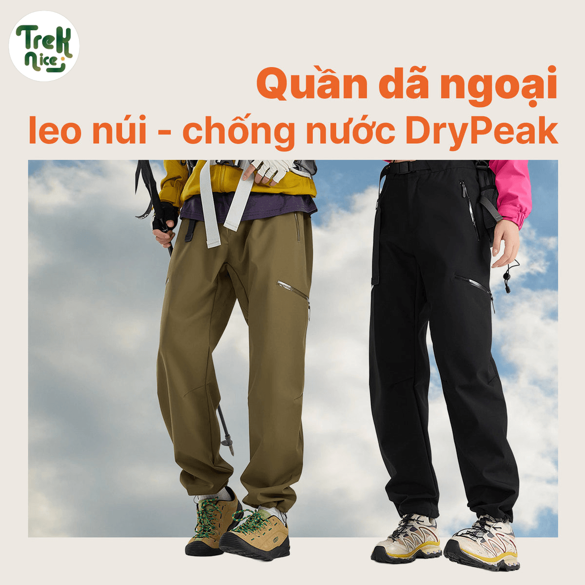 Quần dã ngoại leo núi chống nước DryPeak - Chống nước, khô ráo ở mọi cao dộ